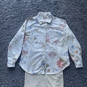 Liz Claiborne shirt 100% cotton floral